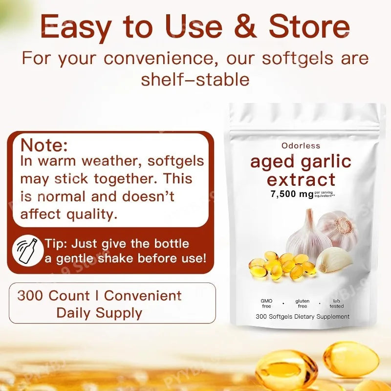 Odorless Aged Garlic Extract - 300 Count