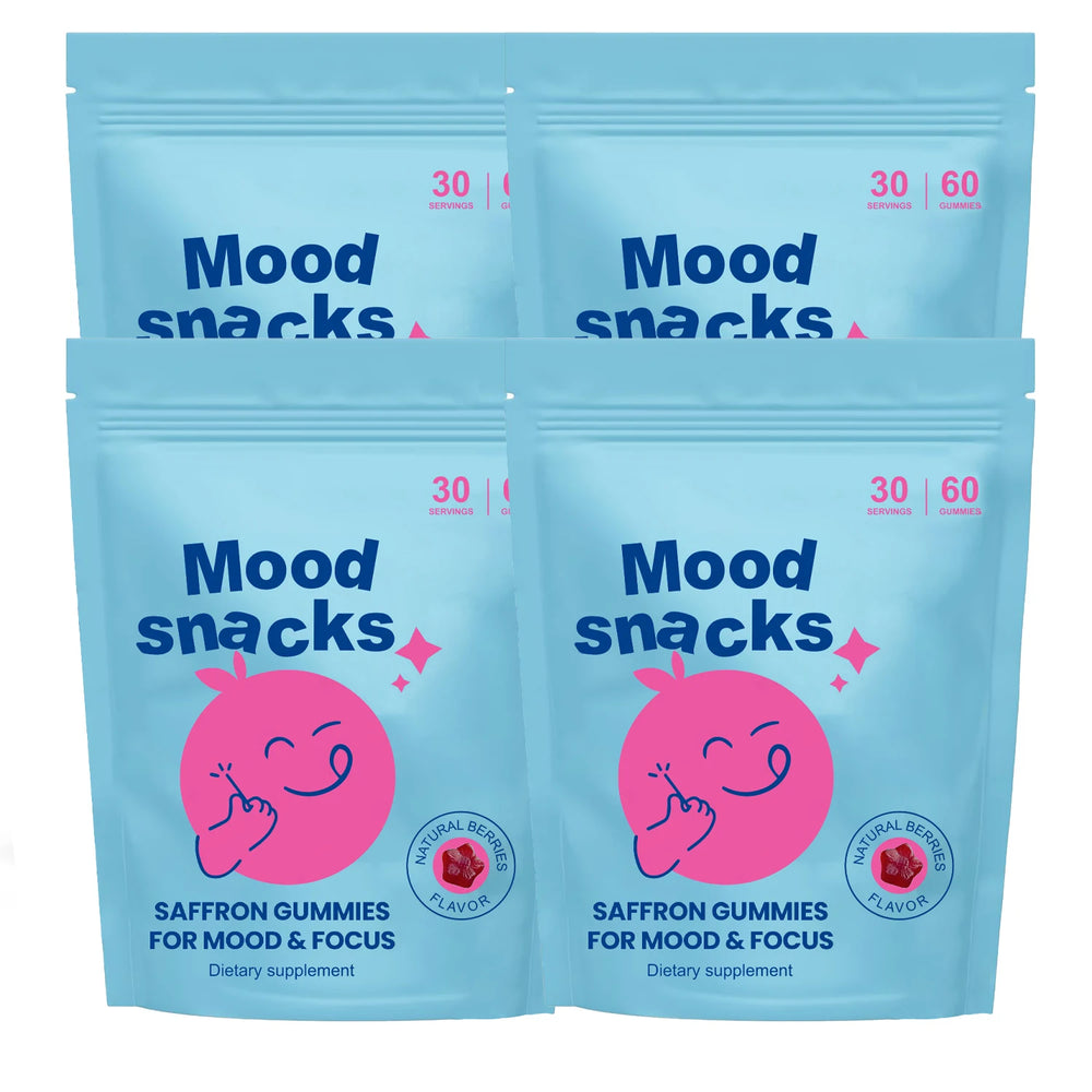 Mood Saffron Gummies for Kids 4+ | Saffron Supplement with GABA, Passion Flower - Brain Support & Kids Focus Gummies, Sugar Free