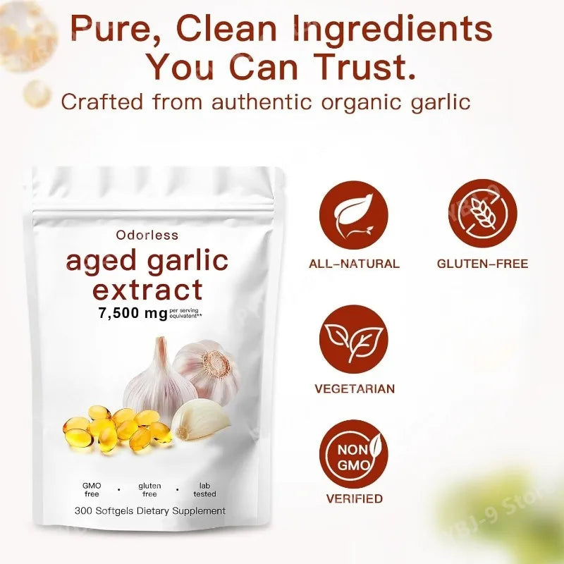 Odorless Aged Garlic Extract - 300 Count