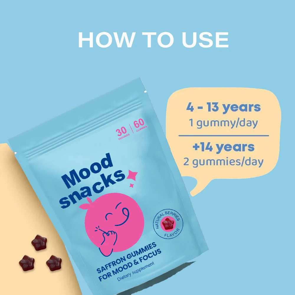 Mood Saffron Gummies for Kids 4+ | 60 Count