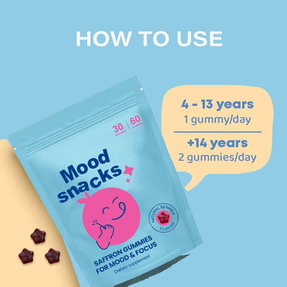Mood Saffron Gummies for Kids 4+ | 60 Count