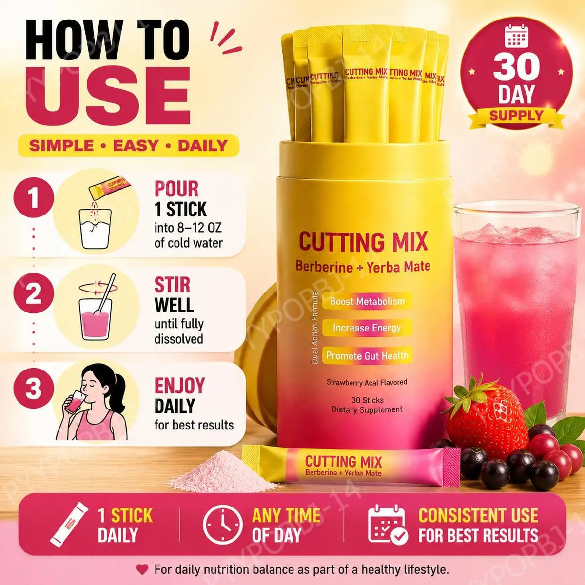 Weight Management Powder Drink Mix - 30 Sticks